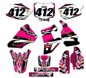 1996-2002 CR 80 MAYHEM Pink Senge Graphics Kit Compatible with Honda - Bild 1 von 10