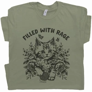 Divertida Camiseta Gato Rage Consumes Me Camisa Linda Gato Camiseta Hombres Mujeres Gatito Silly - Imagen 1 de 6