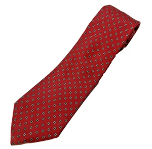 Vintage Chaps Ralph Lauren rote Seidenkrawatte geometrisches Design 55 Zoll L 3,25 Zoll B - Bild 1 von 5