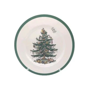 SPODE Christmas Tree Salad Plate Replacement  Green Trim - Picture 1 of 3