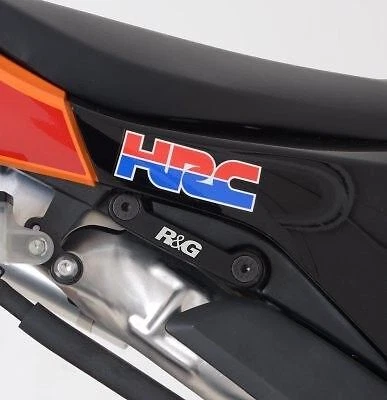R&G Racing reposapiés negro eliminar placas de corte para Honda CBR600RR 2007-2024 Foto 1 de 4