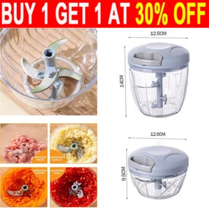 Manual Pull Rope Food Vegetable Chopper Hand Held Pulling Slicer Kitchen Tool - Picture 1 of 23