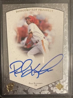 1997 Paul Konetko UD SP Dodgers Top Prospects novato radiocontrol autógrafo automático White Sox Foto 1 de 4