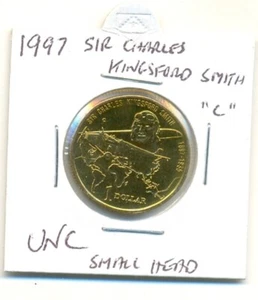 1997 Australian Uncirculated  $1 Coin " Sir Charles Kingsford Smith " C Mintmark - Picture 1 of 2