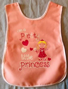 NEW GIRLS AGE 1-5 YEARS PINK 'I'M A PRETTY LITTLE PRINCESS' PRINT TABARD APRON - Picture 1 of 1