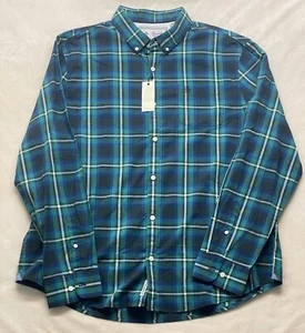 Original Penguin Shirt Mens 2XL XXL Green Plaid Long Sleeve - Picture 1 of 11