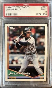 1994 Topps Traded #89 Junior Felix PSA 9 MINT Detroit Tigers - Picture 1 of 2