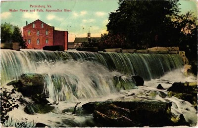 VIRGINIA Petersburg Water Power & Falls Appomattox River c1910 Postcard - Image 1 of 2