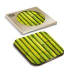 1 x Boxed Square Coasters - Japanese Lucky Bamboo  #3076