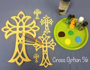 Wooden Cross Shape, Wood Wall Hanging Cross (56), Paintable Wood Cross, Craft - Picture 1 of 1