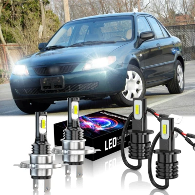 Combo de 4 faros LED altos/bajos + faros antiniebla 6000K para Infiniti Q45 1997 1998 Foto 1 de 4