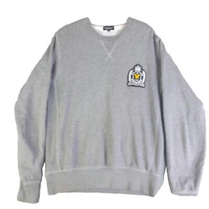 Lyle & Scott Jumper M Grey Big Motif Logo Cotton Round Neck Pullover Men's - Picture 1 of 9