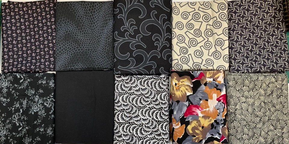 PAQUETE DE 10 CUARTOS GRASOS - FQ24 - NEGRO/GRIS Foto 1 de 1