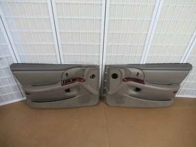 97-05 Buick Park Avenue NEUTRAL TAN Left Right Front Interior Door Panel SET (2) - Image 1 of 4