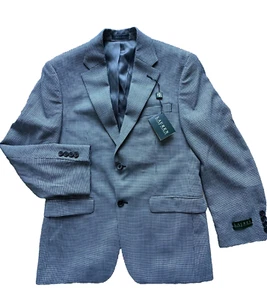 Neu! Lauren Ralph Lauren schwarz/weiß Hahnentritt-Wolle Herren Gr. 36 Kurzanzug - Bild 1 von 10