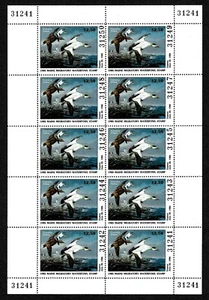 USA, YEAR 1985 MNH MAINE FULL SHEET MIGRATORY DUCK WATERFOWL HUNTING STAMPS - Picture 1 of 2