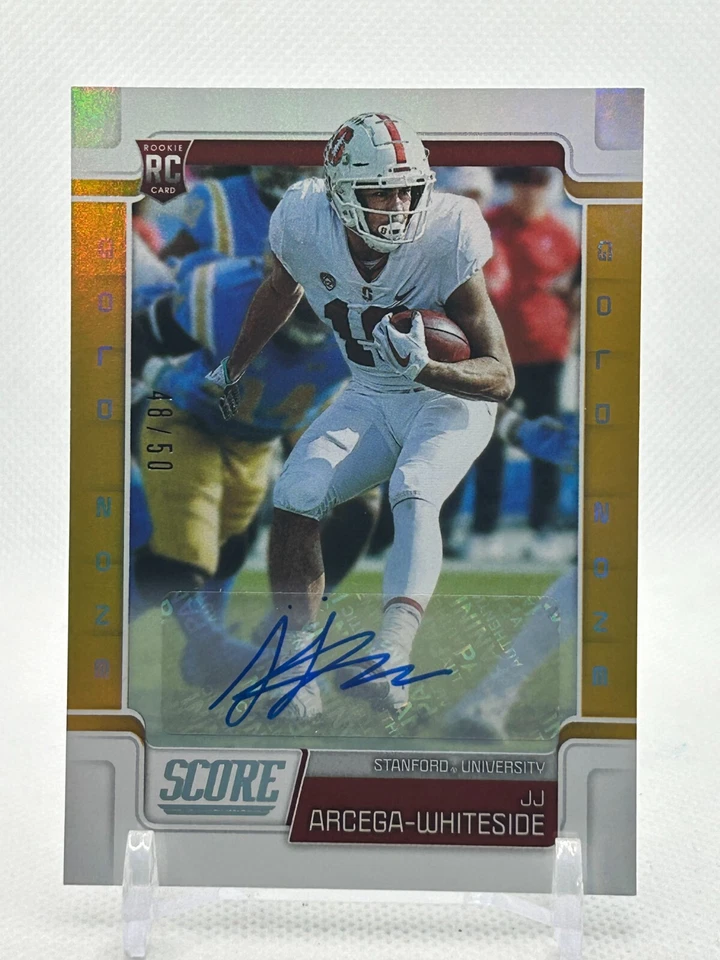 2019 Score Rookies Gold Zone Signatures /50  Rookie Auto RC JJ Arcega-Whiteside - Image 1 of 1