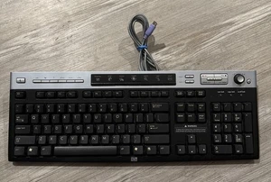 HP Wired PS/2 Keyboard 5219 Multimedia Keys Authentic, Model KB-0218 - Picture 1 of 11