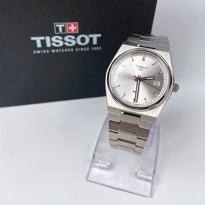 New TISSOT PRX 35mm Silver/White Dial Men/Women Steel Watch T137.210.11.031.00 - Image 1 of 4
