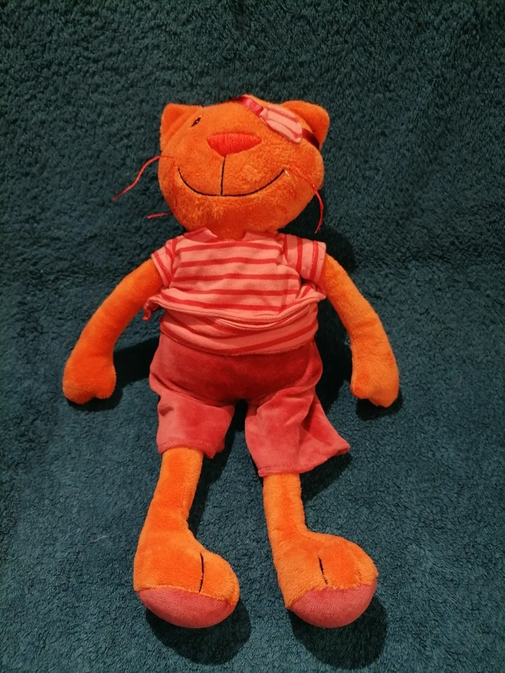 Doudou peluche chat pirate rouge Crédit agricole Etat neuf - Photo 1/1
