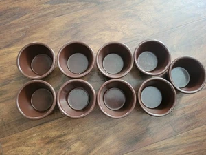 Carlisle Ramekin Butter Dish Dipping Sauce Bowls Brown 4 oz Set Of 9 - Picture 1 of 3