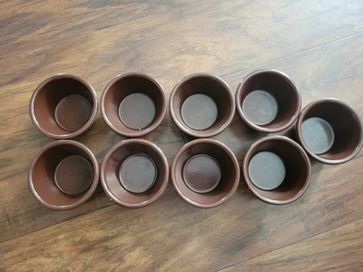 Carlisle Ramekin Butter Dish Dipping Sauce Bowls Brown 4 oz Set Of 9 - Image 1 of 3