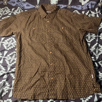 Patagonia back Step Button-Up Shirt Mens Size M Short Sleeve Hemp Cotton - Image 1 of 4