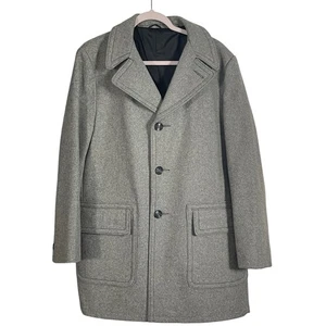VTG Campus Studio One Wool Coat Gray Heavy Classic Overcoat Tailored 42, thick - Picture 1 of 13