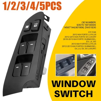 Power Window Switch Front Driver LH Side Fit 10-13 Kia Forte 14Pins 145671441-5x - Image 1 of 4