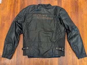 Harley Davidson Competition II Leather Motorcycle Jacket w Liner 98110-97VM - L - Picture 1 of 13