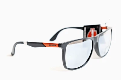 Gafas de sol Harley-Davidson mate negro naranja marco lente espejo humo HD0149V Foto 1 de 4
