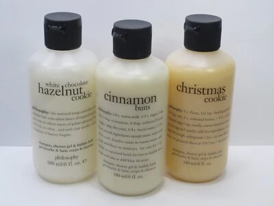 PHILOSOPHY CINNAMON BUNS, CHRISTMAS COOKIE & HAZELNUT COOKIE SHOWER GEL SET - Image 1 of 2