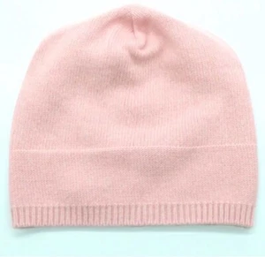 Portolano 9 Zoll 100 % Kaschmir lässige Beanie Mütze uni Jersey umgekehrter Strick neu mit Etikett - Bild 1 von 4
