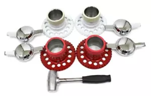 2 BAR ZENITH KNOCKS OFFS CHROME WIRE WHEEL LEAD HAMMER ADAPTERS - Picture 1 of 3
