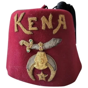 Kena Shrine Fez Past Potentate Arlington Virginia Vintage Antique Masonic - Picture 1 of 7