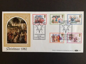 GB Benham 1982 Christmas Set on First Day Cover, Glenrothes 'We Three Kings' SHS - Picture 1 of 1