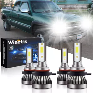 Juego de luces altas y bajas LED delanteras 6000K para Chevy C1500 1990-1999 - Imagen 1 de 9