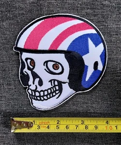 EASY RIDER SKULL OUTLAW MOTORCYCLE BIKER PATCH - Picture 1 of 10