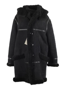 TOM FORD Black Suede Leather Shearling Bomber Jacket Coat Size 58 / 48R U.S. ... - Picture 1 of 6