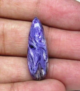 Natural Charoite Cabochon Pear Shape 14.65 ct Loose Gemstone G 7551 - Picture 1 of 6