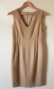 Jigsaw Women’s Camel 100% Camel Hair Tailored Pencil Dress UK 8 Sleeveless Lined - Picture 1 of 8
