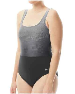 NUEVO CON ETIQUETAS TRAJE DE BAÑO TYR MUJER TALLA GRANDE RED CUELLO REDONDO CONTROLFIT NEGRO TALLA 24 B14 Foto 1 de 4