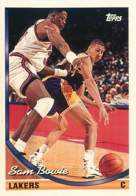 Sam Bowie 1993-94 Topps Basketball Card #318 Los Angeles Lakers * 90s Vintage * - Image 1 of 2
