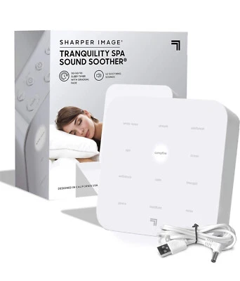 Sharper Image Tranquility Spa Sound Soother 12 Calming Sounds Automotic Timer - Image 1 of 4
