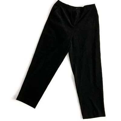 Talbots Black Stretch Corduroy Pants Straight Leg Petite Size 10 - Image 1 of 4