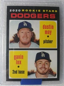 2020 Heritage Dustin May/Gavin Lux Dodger Rookies Topps #188 - Picture 1 of 2