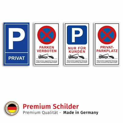 DIVERSE Schild Parken verboten Privatparkplatz Nur für Kunden Premium Hinweis Schilder