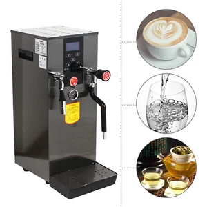 Kommerzieller Milchaufschäumer 12L Elektrisch Dampf Kochen Wasser Aufschäumen Kaffeemaschine - Bild 1 von 14