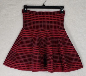 Sophie Max Skirt Size S/M Checkered Stretchy Knee Length A-Line Flare NEW - Picture 1 of 8
