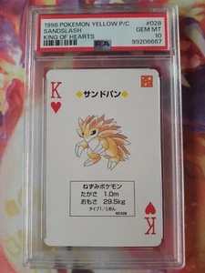 1998 Pokemon Yellow Deck Sandslash King of Hearts Playing Card PSA 10 Low Pop👊 - Picture 1 of 2